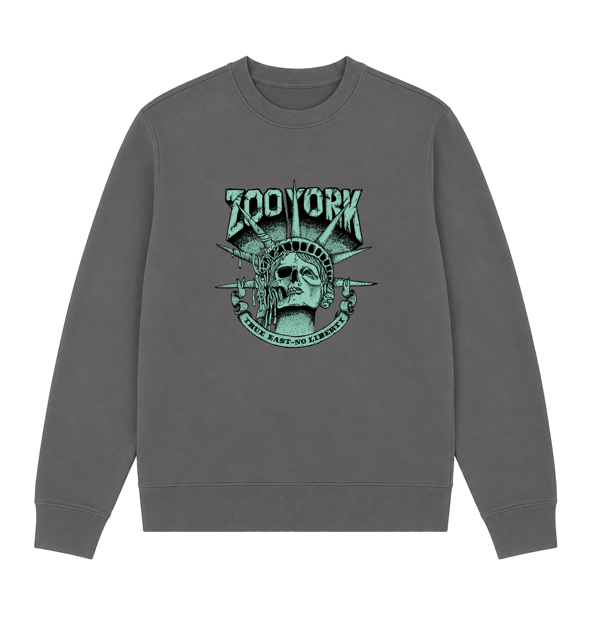 Charcoal Printed Sweater Front