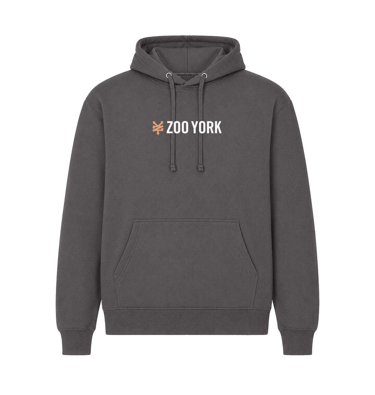 Charcoal Printed Hoody Front