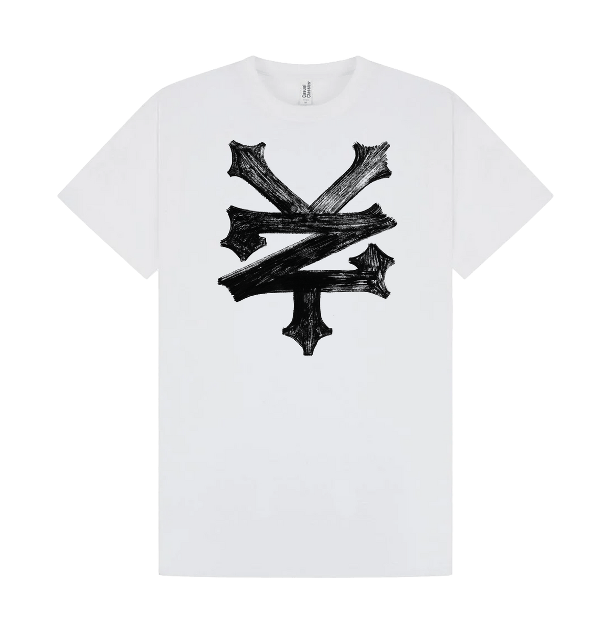 White Printed T-shirt Front
