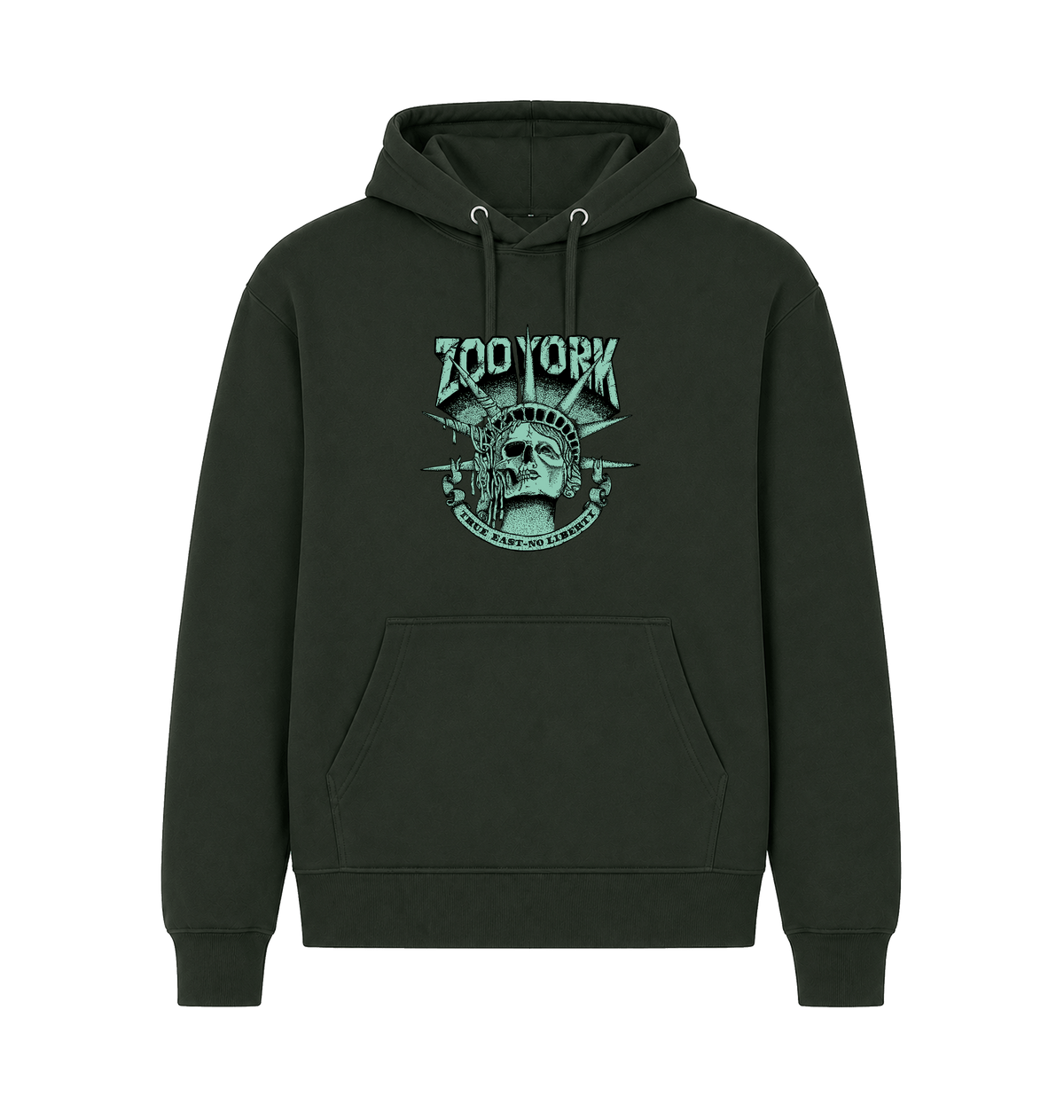 Forest Green Printed Hoody Front