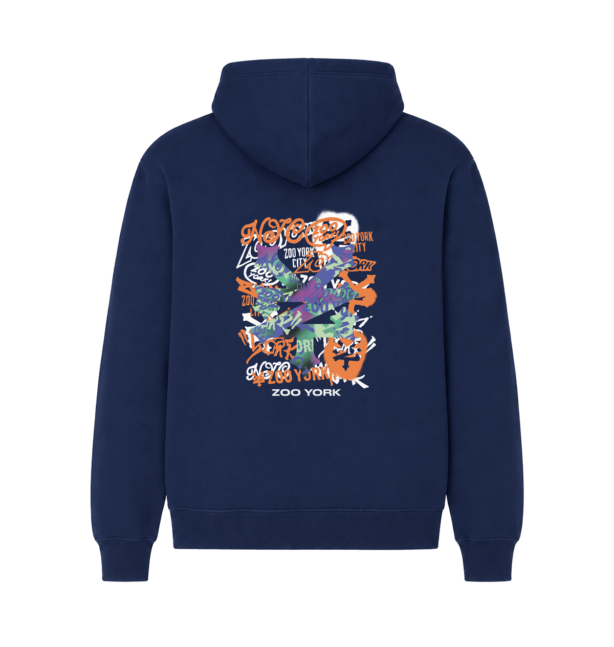 Cobalt Printed Hoody Back