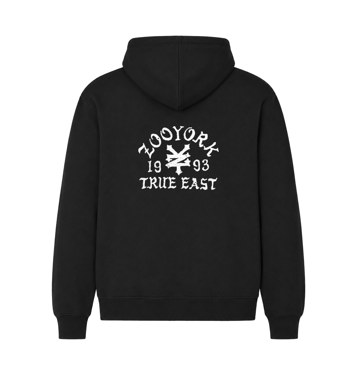 Black Printed Hoody Back