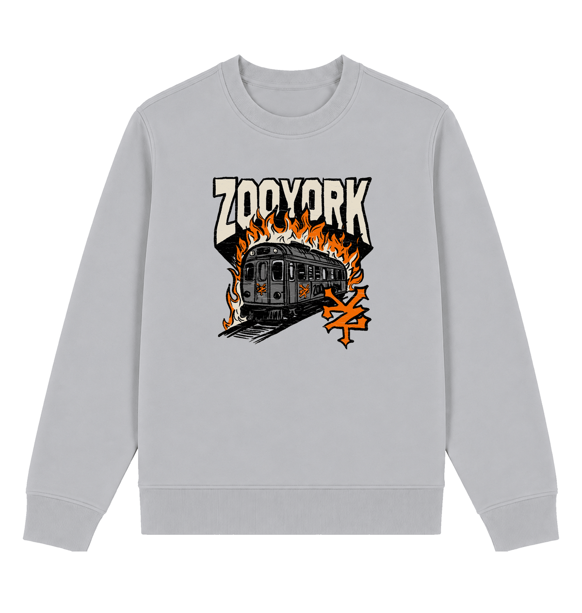 Sport Grey Printed Sweater Front