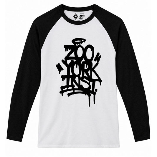 Zoo York Drippy Baseball Tee White/Black - front