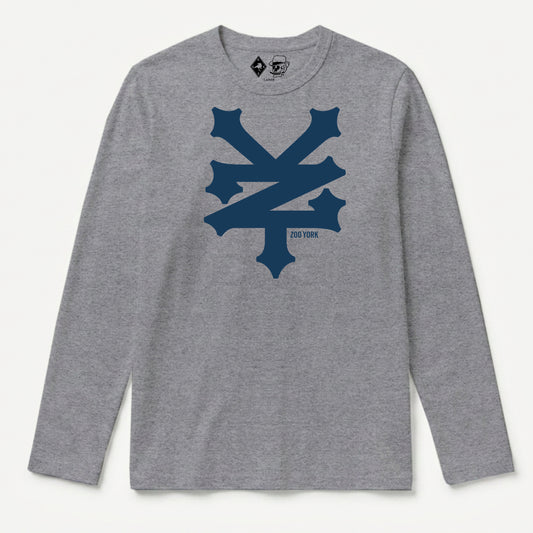 Zoo York Crackerjack Long Sleeve T-Shirt Heather Grey - front
