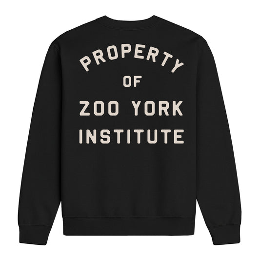 ZOO YORK INSTITUTE CREW SWEAT BLACK