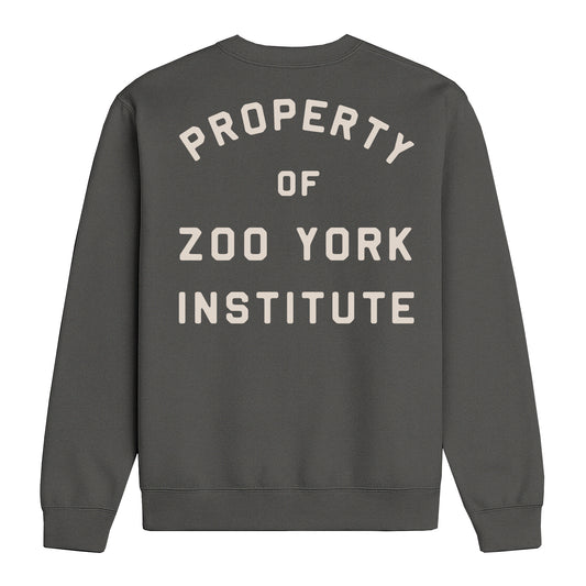 ZOO YORK INSTITUTE CREW SWEAT CHARCOAL