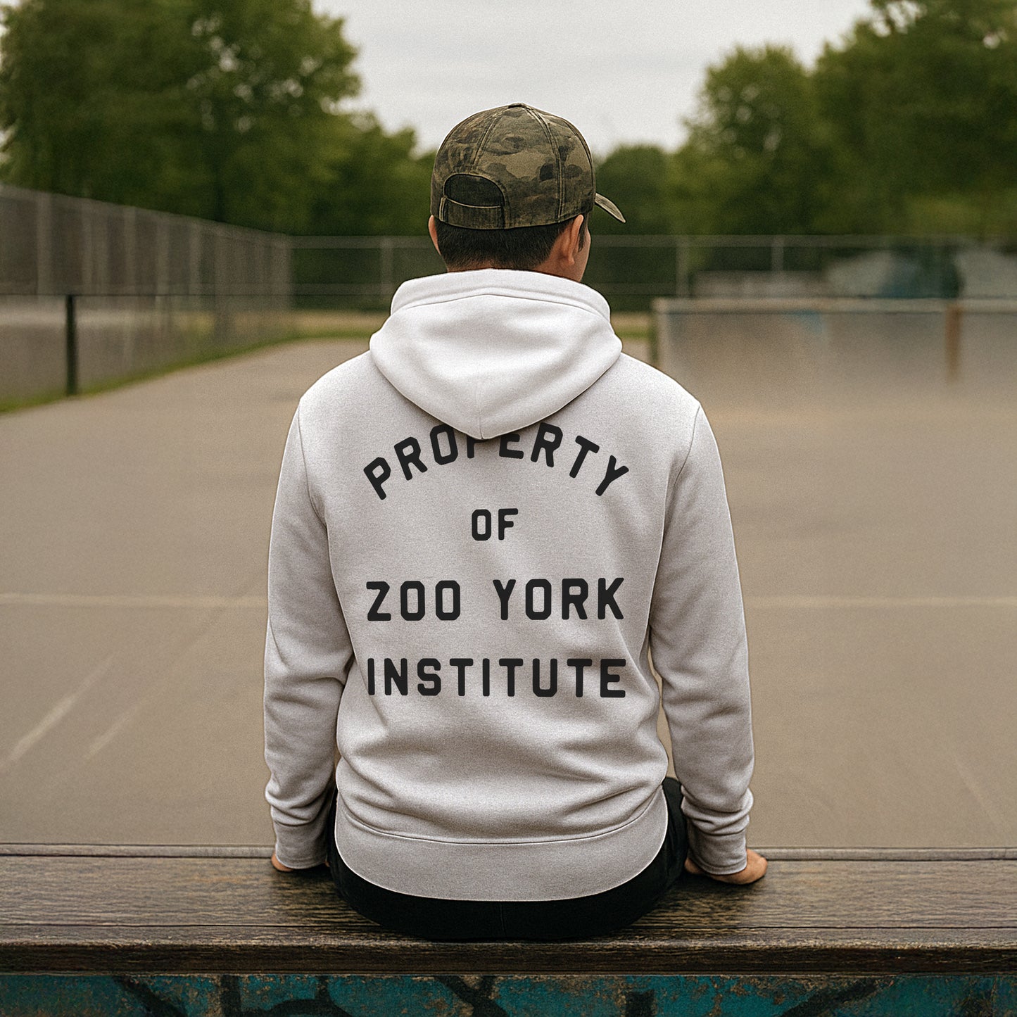 ZOO YORK INSTITUTE HOODIE WHITE