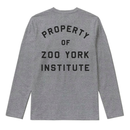 Zoo York Property Long Sleeve T-Shirt Heather Grey - back