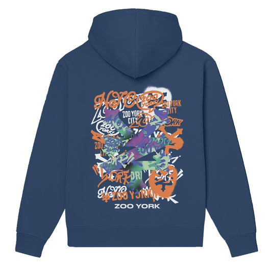 ZOO YORK STENCIL LAYERS HOODIE COBALT
