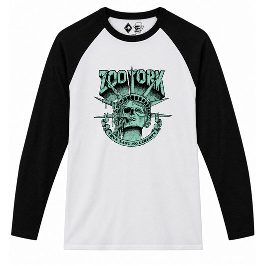 Zoo York True East Baseball Tee White/Black - front
