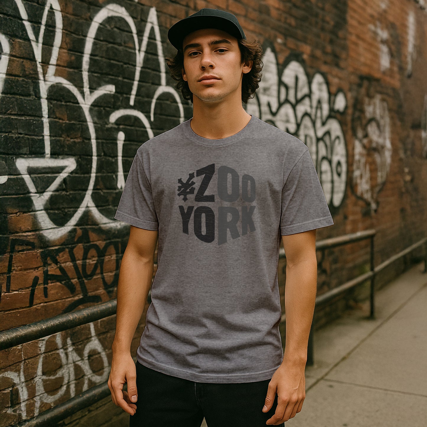 ZOO YORK ZY BLOCK T-SHIRT HEATHER GREY