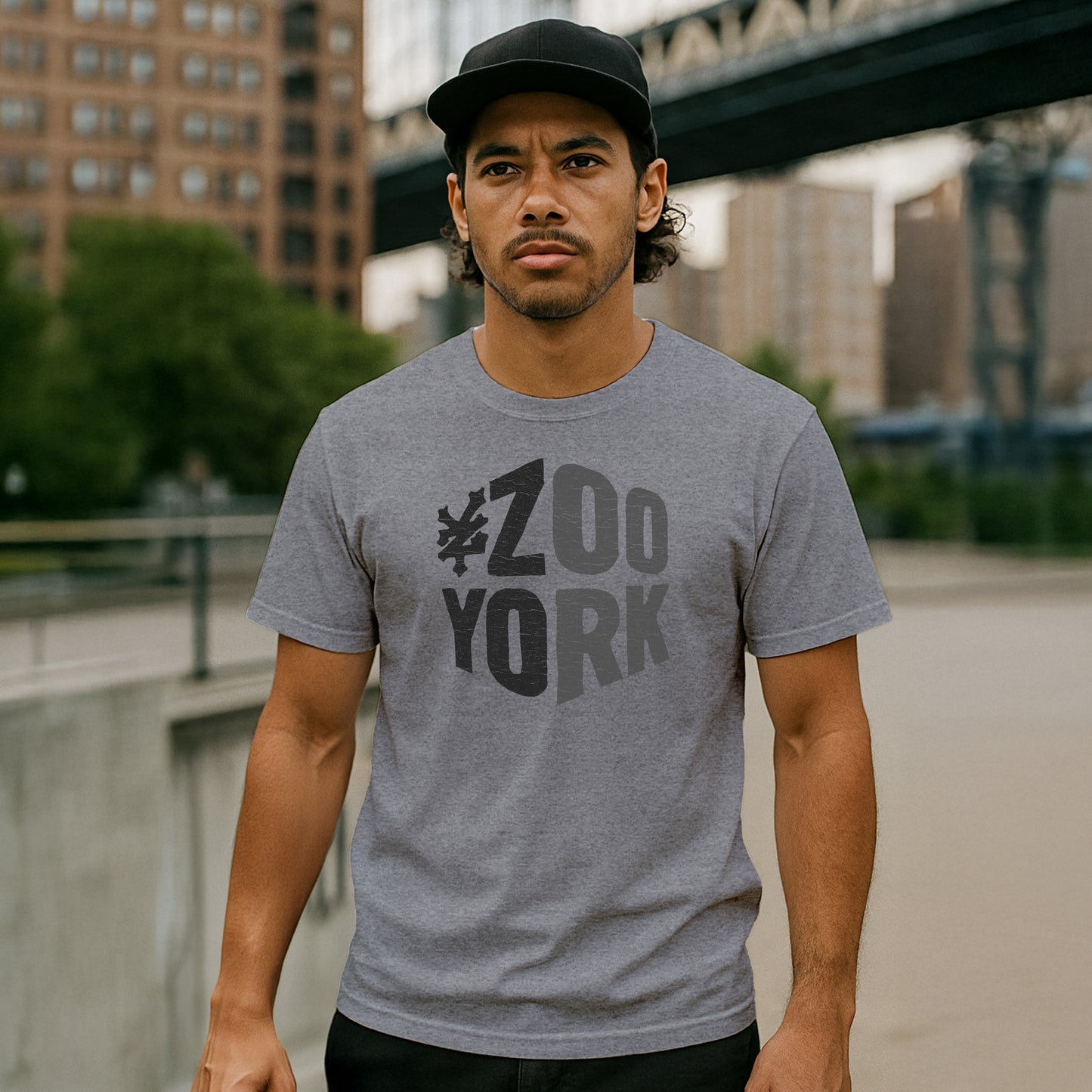 ZOO YORK ZY BLOCK T-SHIRT HEATHER GREY