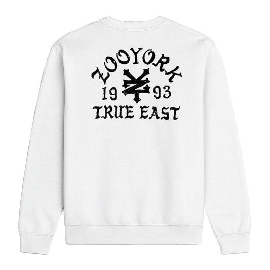 ZOO YORK TRUE EAST SKETCH CREW SWEAT LITE WHITE