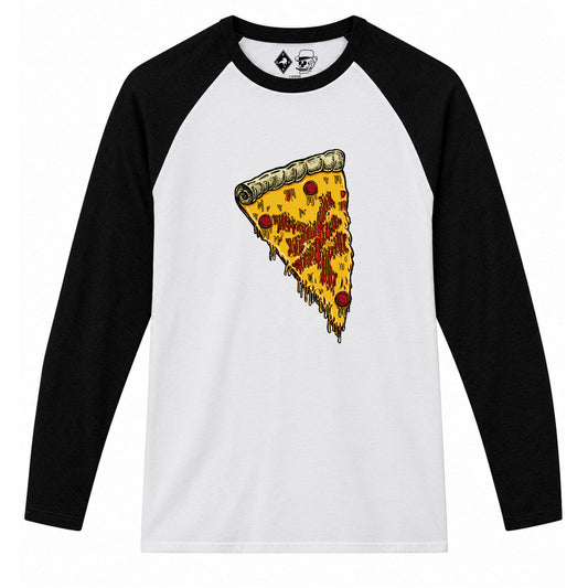 Zoo York New York Pizza Baseball Tee White/Black - front