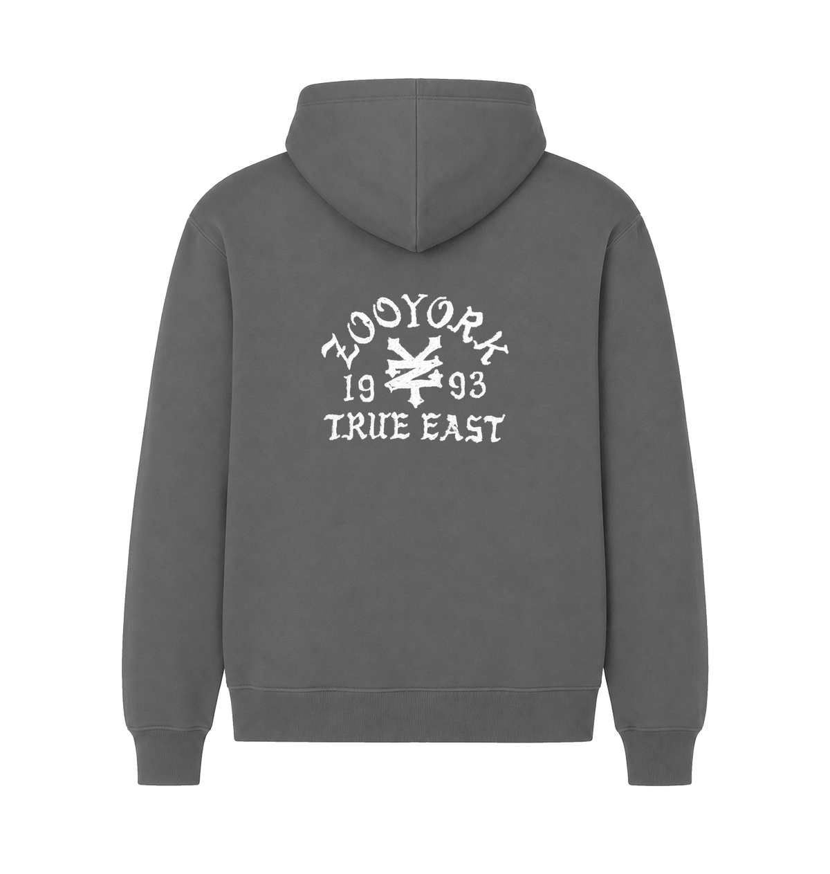 Charcoal Printed Hoody Back