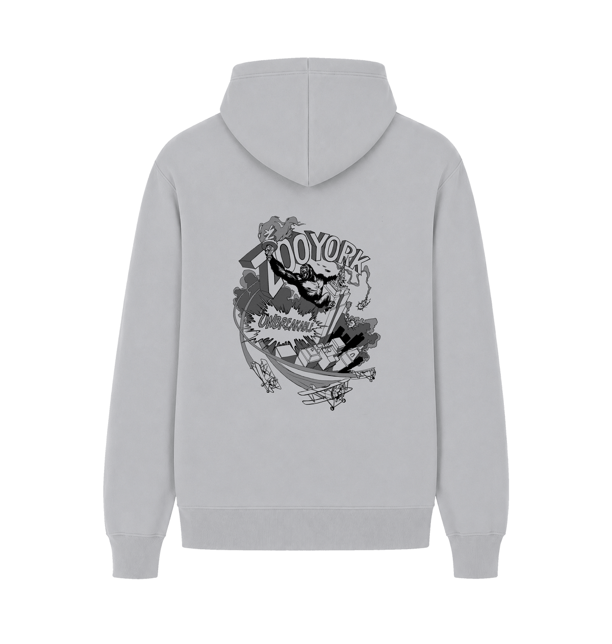 Sport Grey Printed Hoody Back