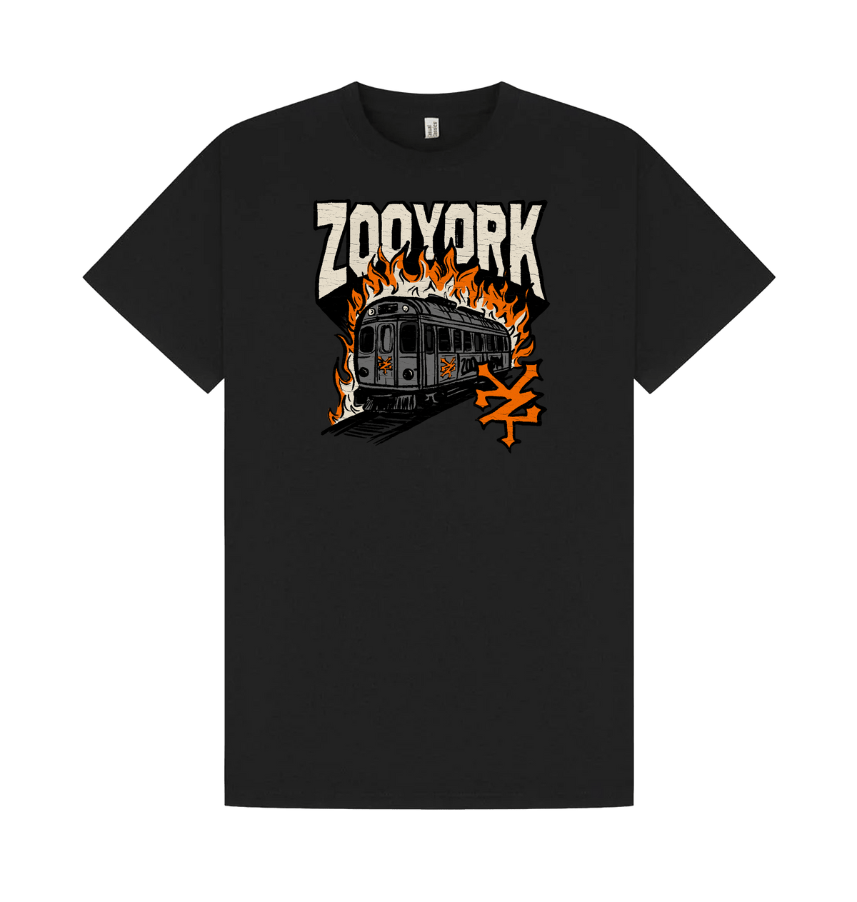 Black Printed T-shirt Front
