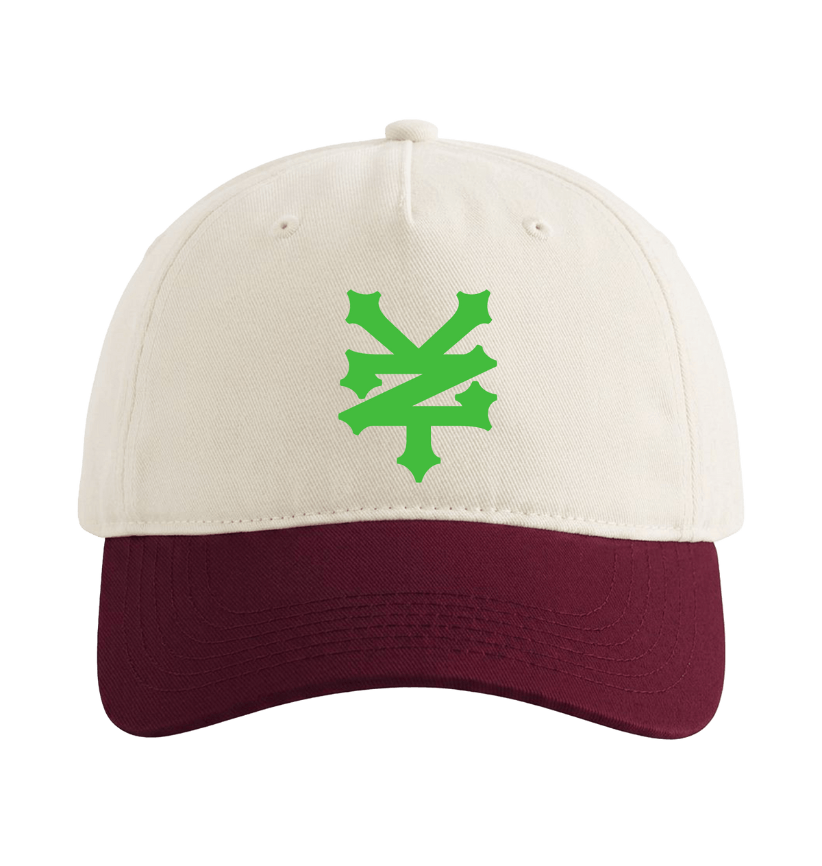 Natural/Burgundy Caps Front