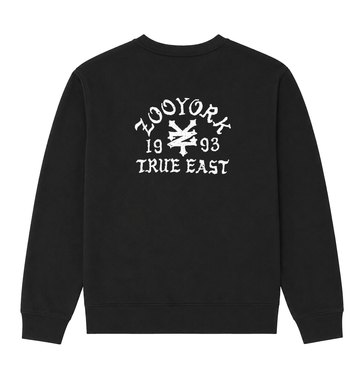 Black Printed Sweater Back