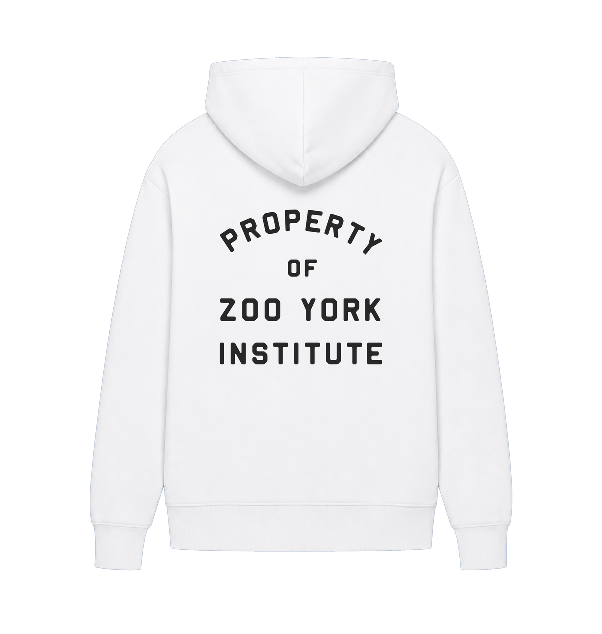 White Printed Hoody Back