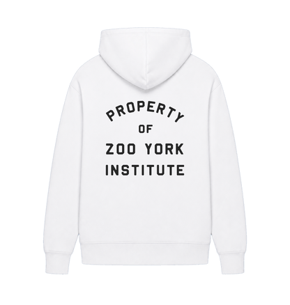 White Printed Hoody Back