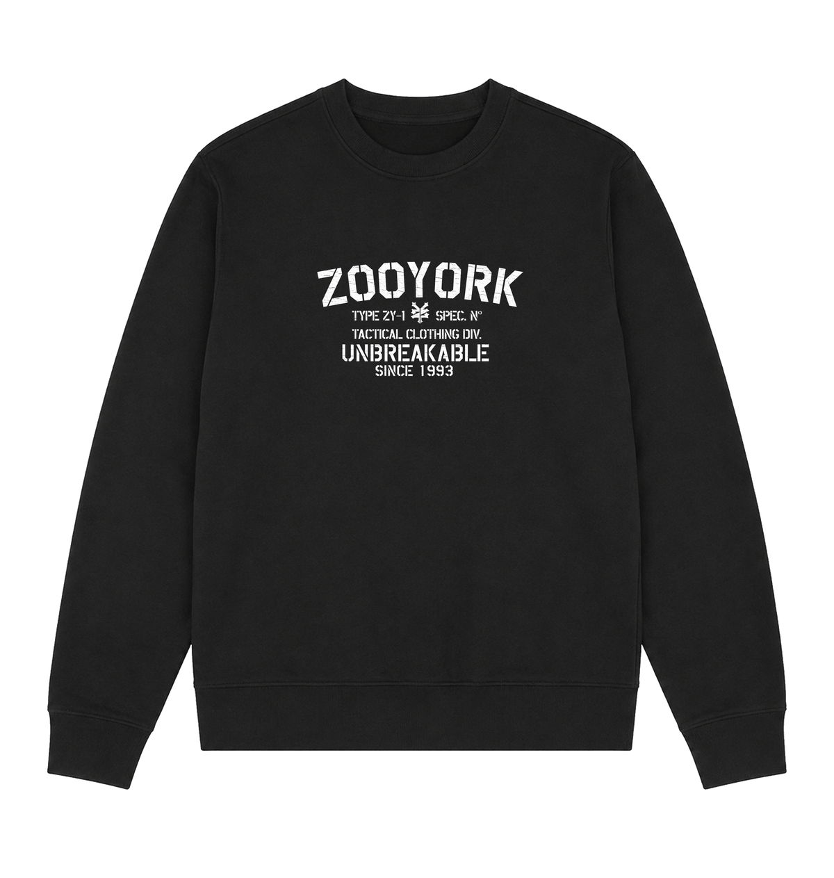 Black Printed Sweater Front