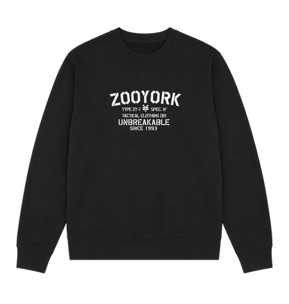 Black Printed Sweater Front