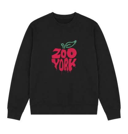 Black Printed Sweater Front