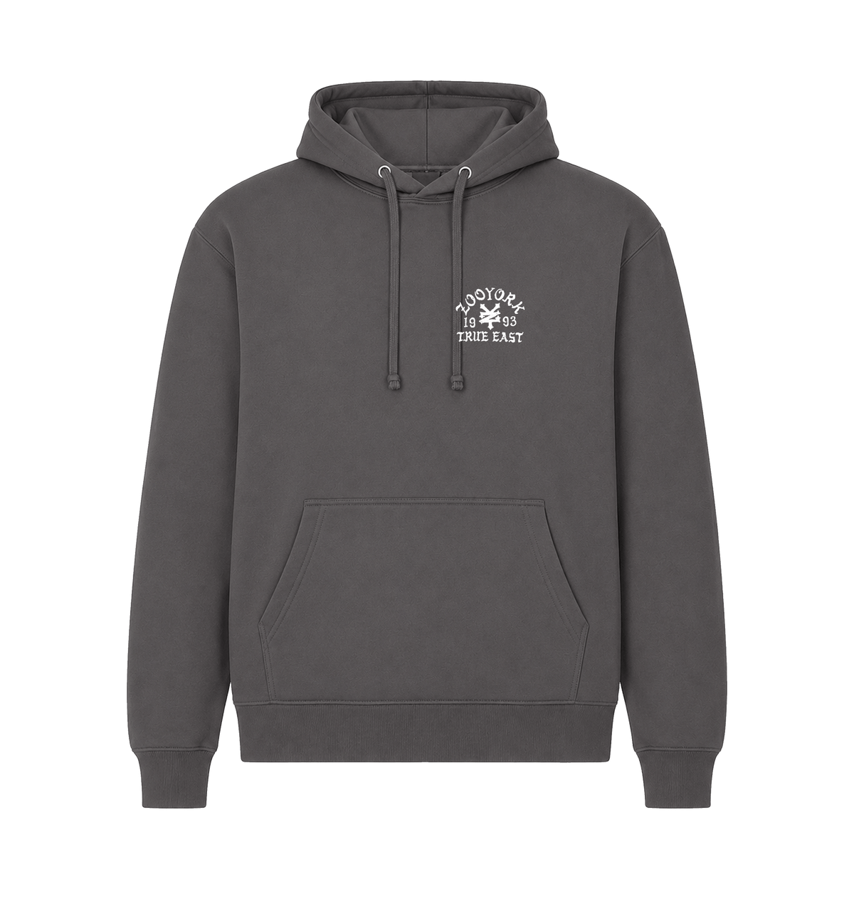 Charcoal Printed Hoody Front
