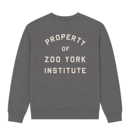 Charcoal Printed Sweater Back