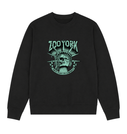 Black Printed Sweater Front