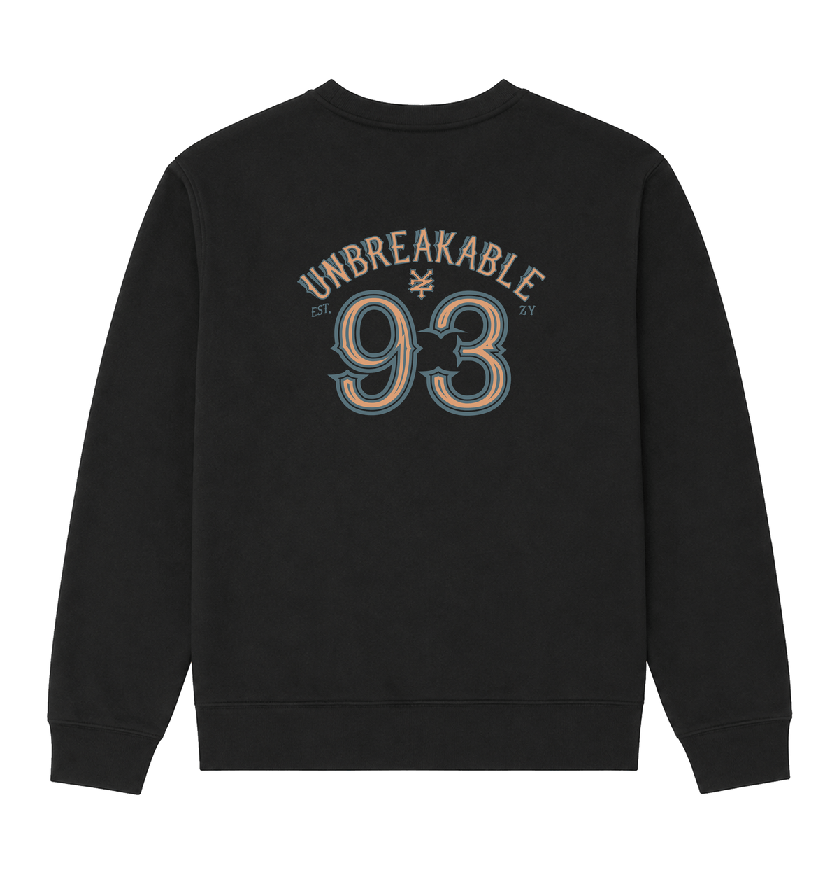 Black Printed Sweater Back