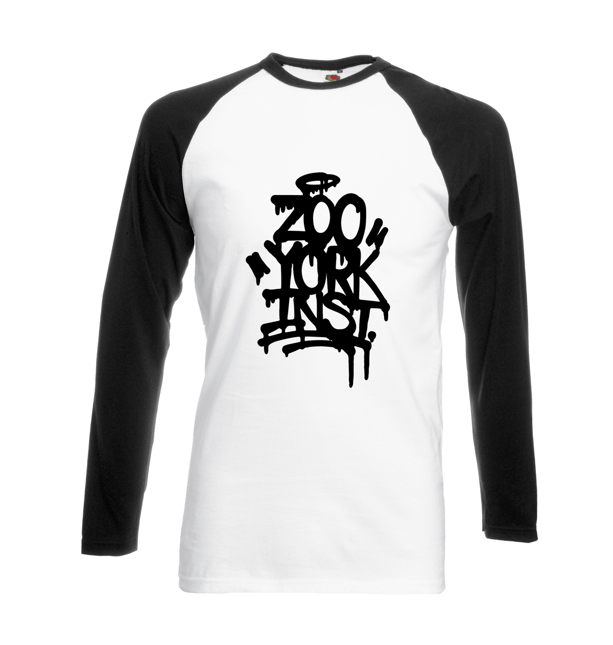White/Black Printed T-shirt Front