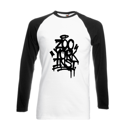 White/Black Printed T-shirt Front