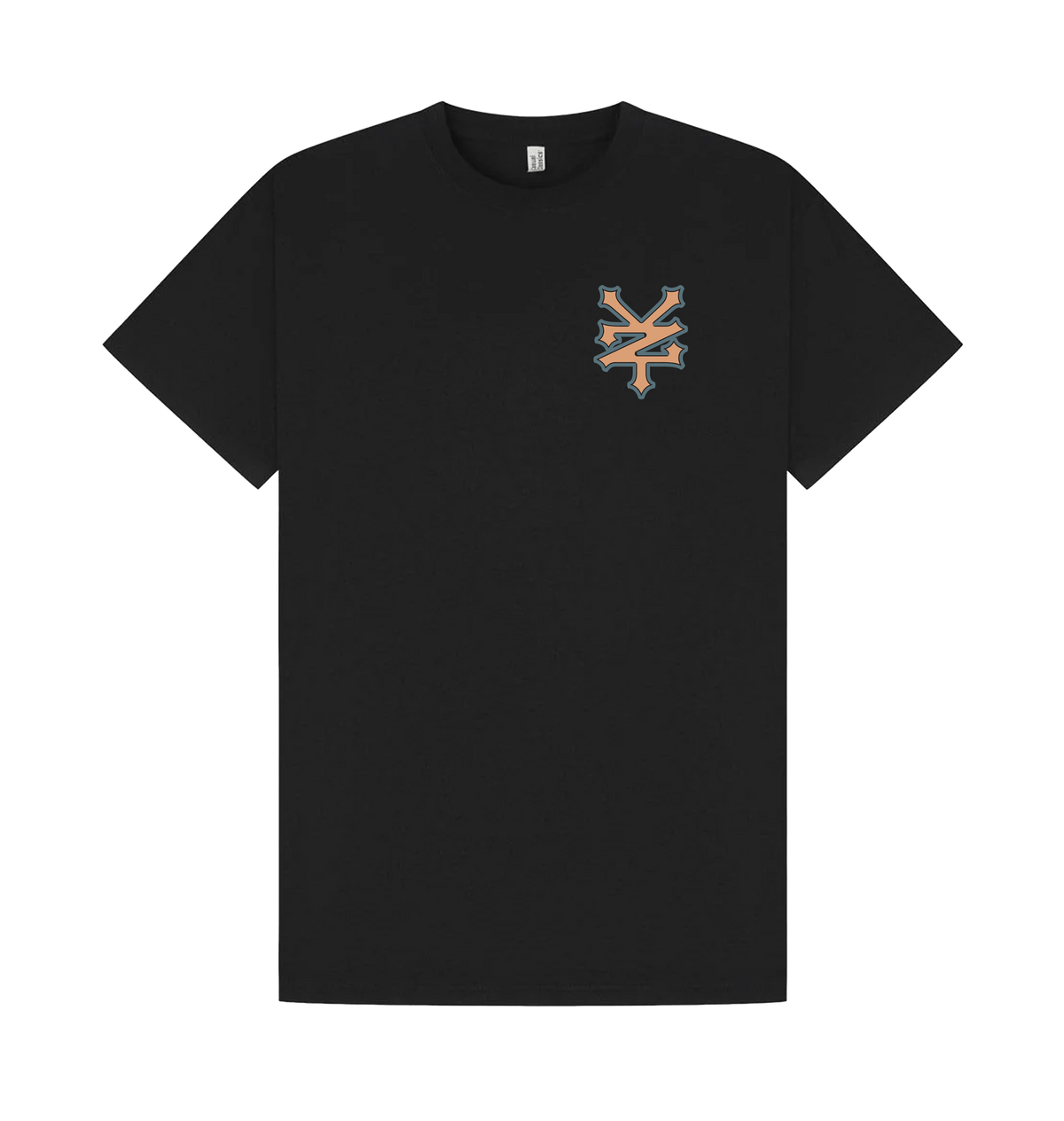 Black Printed T-shirt Front