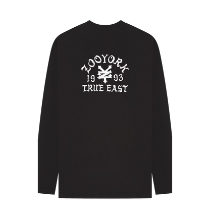 Black Printed Long Sleeve T Shirt Back