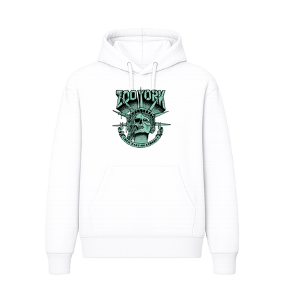White Printed Hoody Front