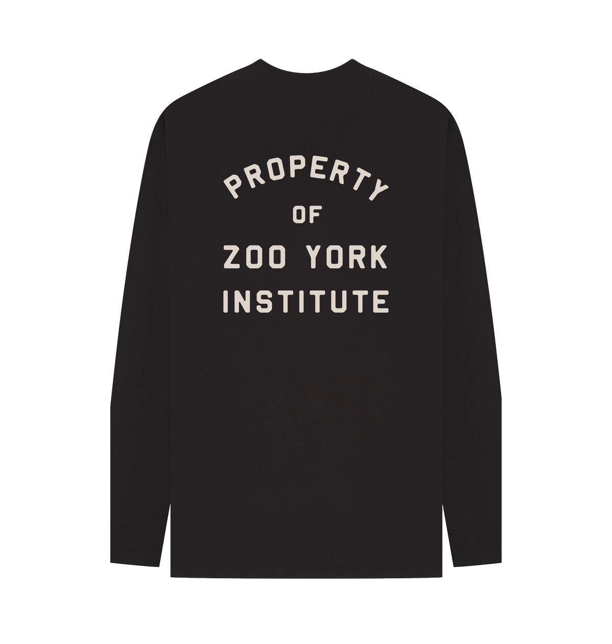 Black Printed Long Sleeve T Shirt Back