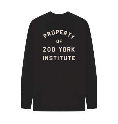 Black Printed Long Sleeve T Shirt Back