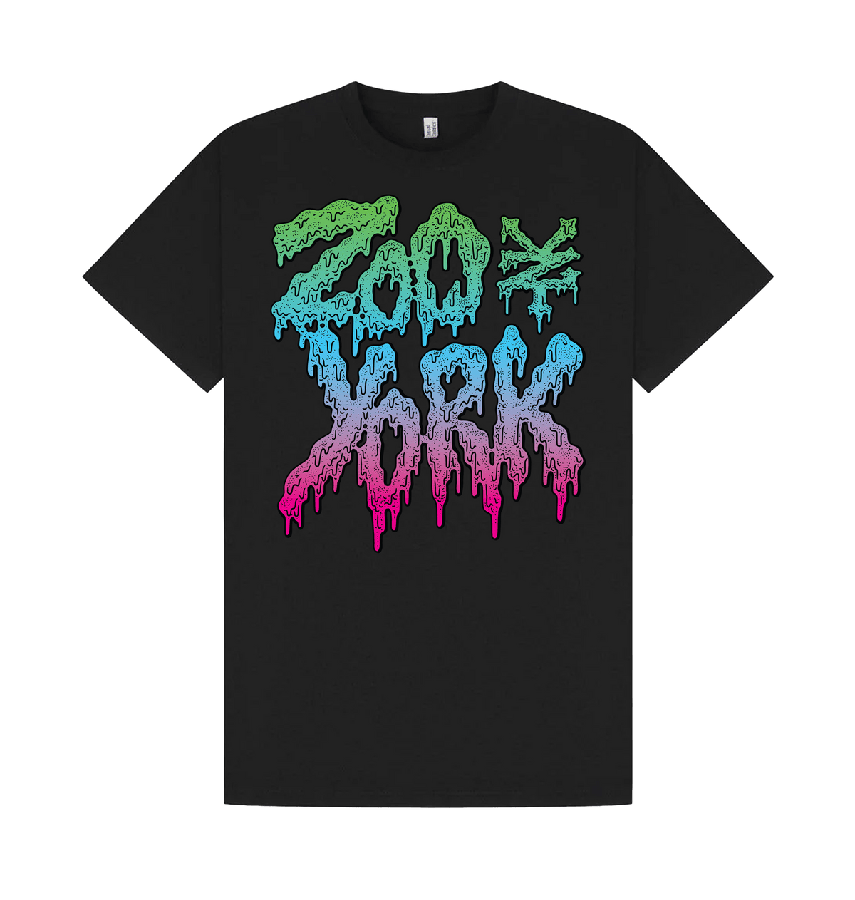 Black Printed T-shirt Front