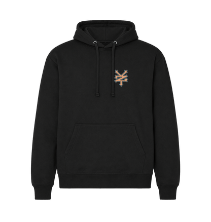 Black Printed Hoody Front