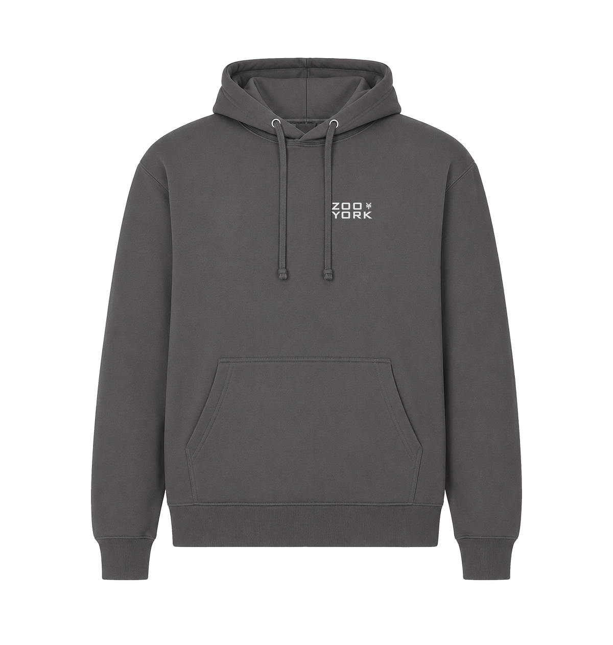 Charcoal Printed Hoody Front