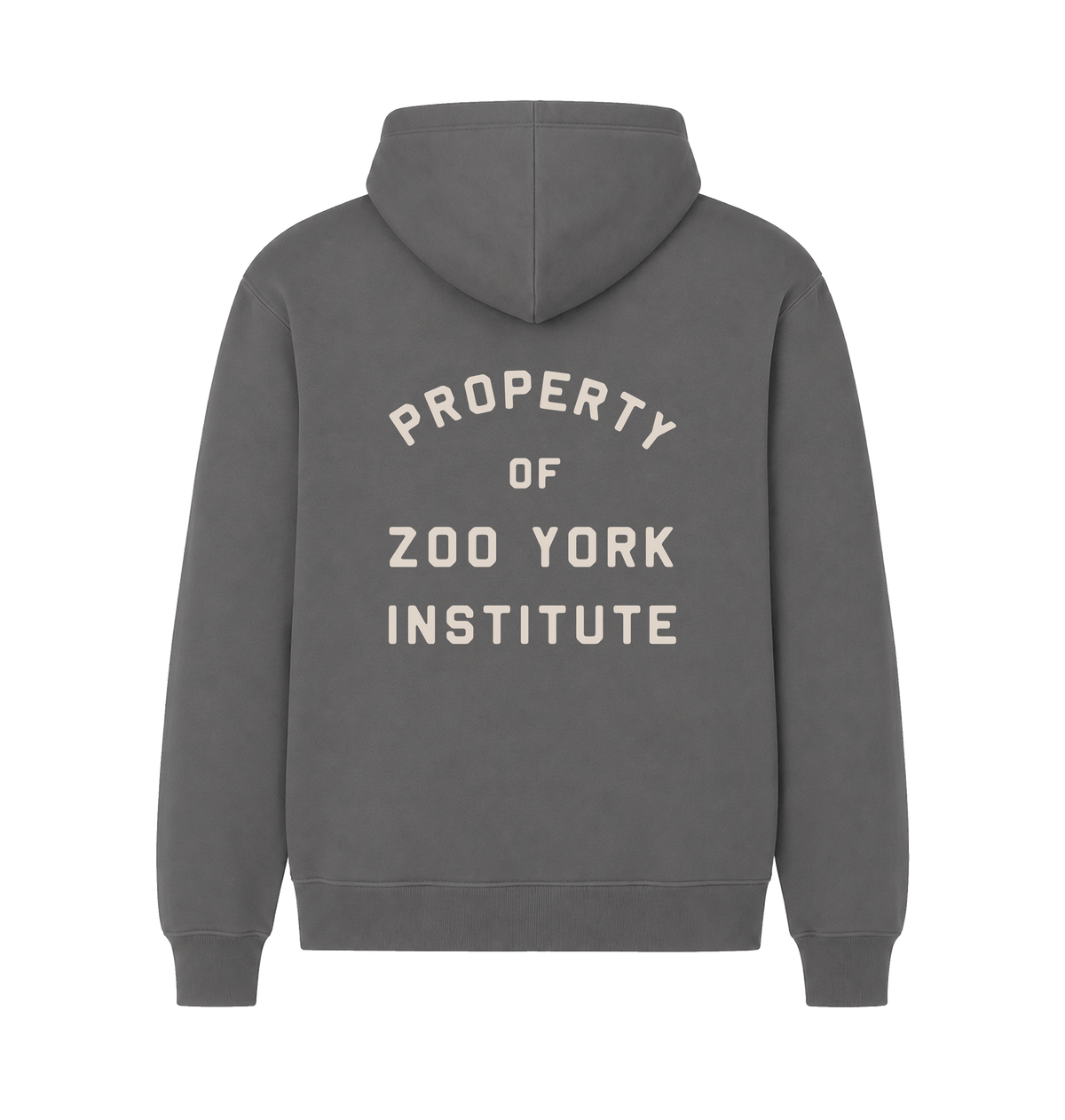 Charcoal Printed Hoody Back