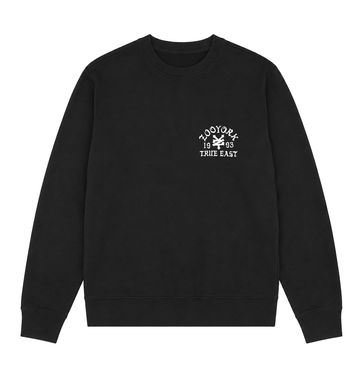 Black Printed Sweater Front