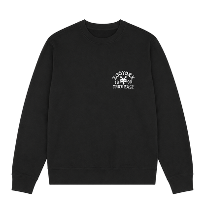 Black Printed Sweater Front