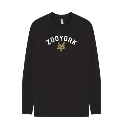 Black Printed Long Sleeve T Shirt Front