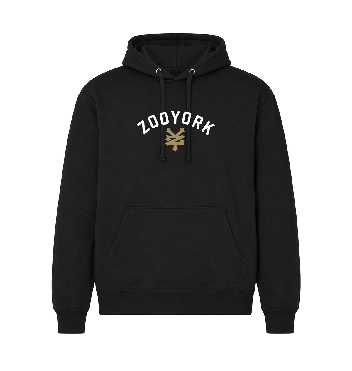 Black Printed Hoody Front