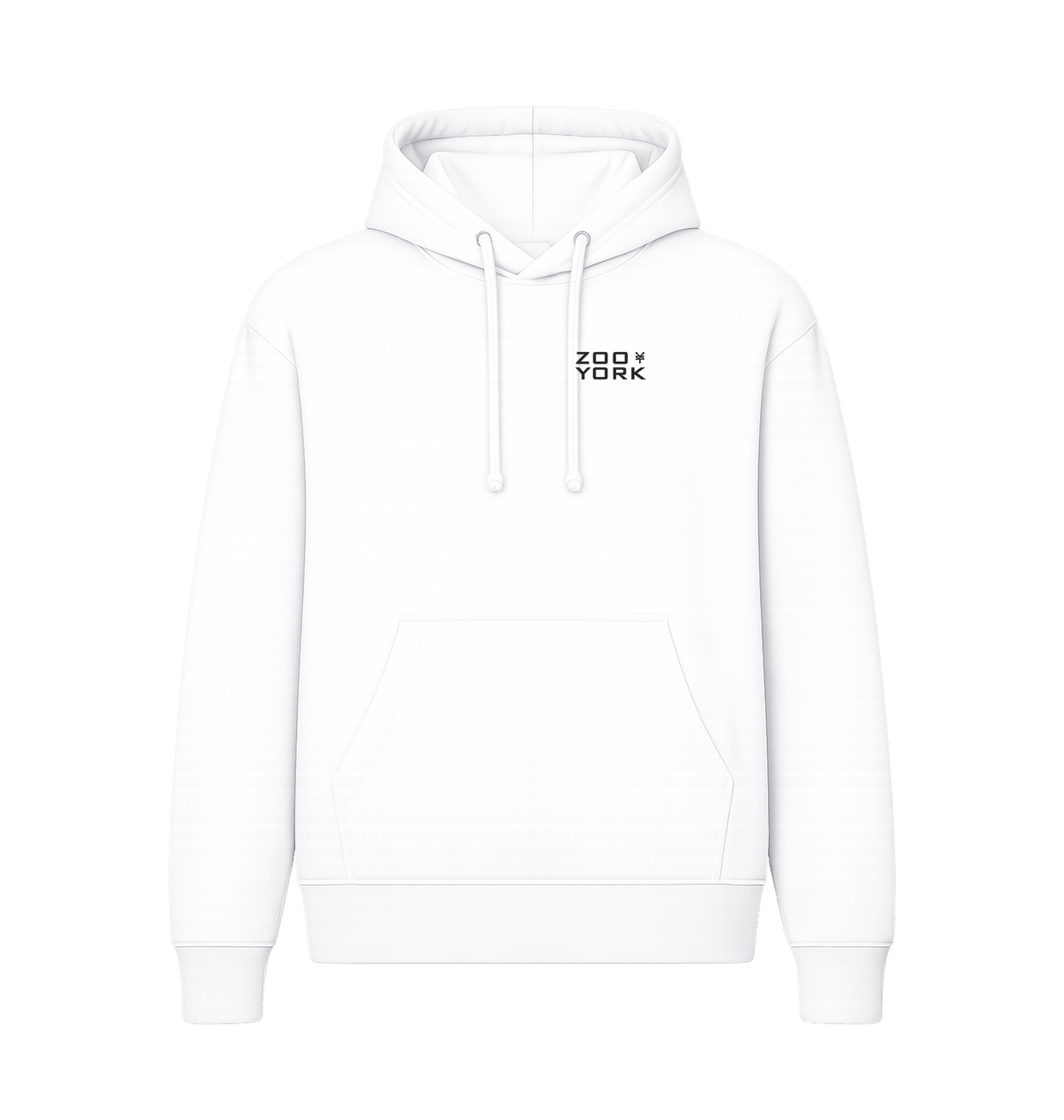 White Printed Hoody Front