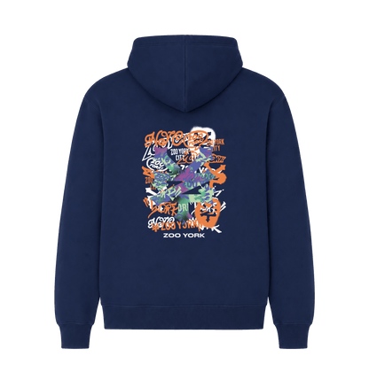 Cobalt Printed Hoody Back